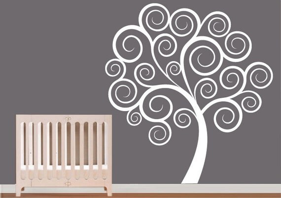 Childrens wall decal -  nursery tree - vinyl wall art decor