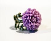 Purple Mum Filigree Ring
