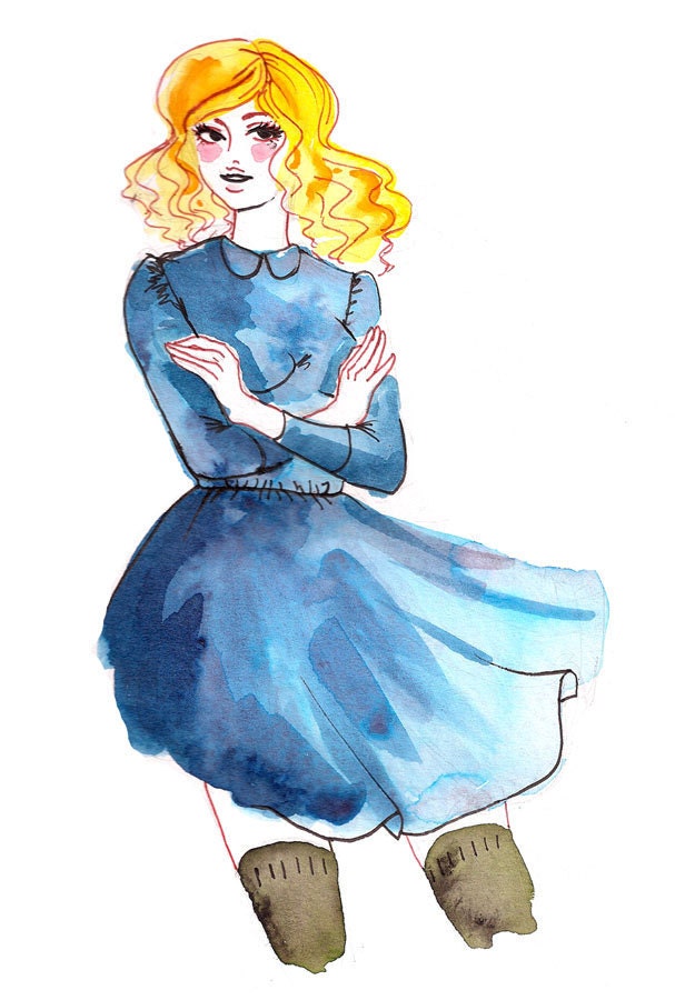 Belvedere dress art print by Brittany Holloway-Brown