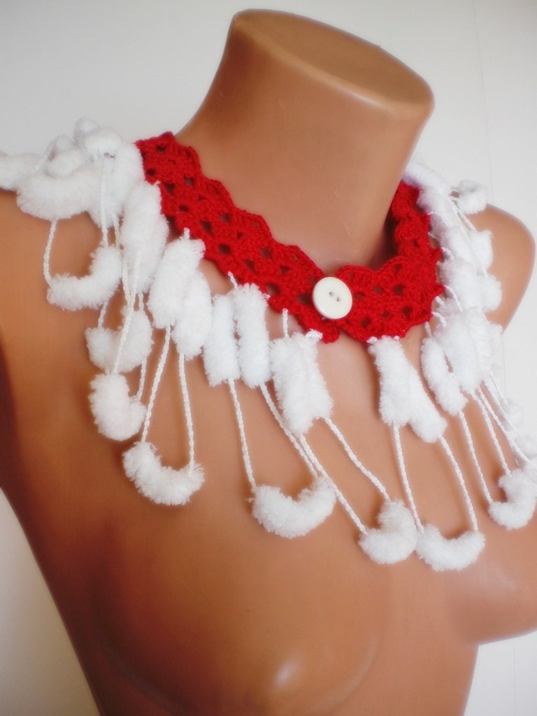 Hand Crocheted Christmas Scarf