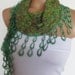 2012 summer fashion cotton scarf with lace new design green floral