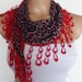 2012 summer fashion scarf with lace new design animal pattern red