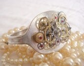 Geared Up - Upcycled Spoon Cuff Bracelet
