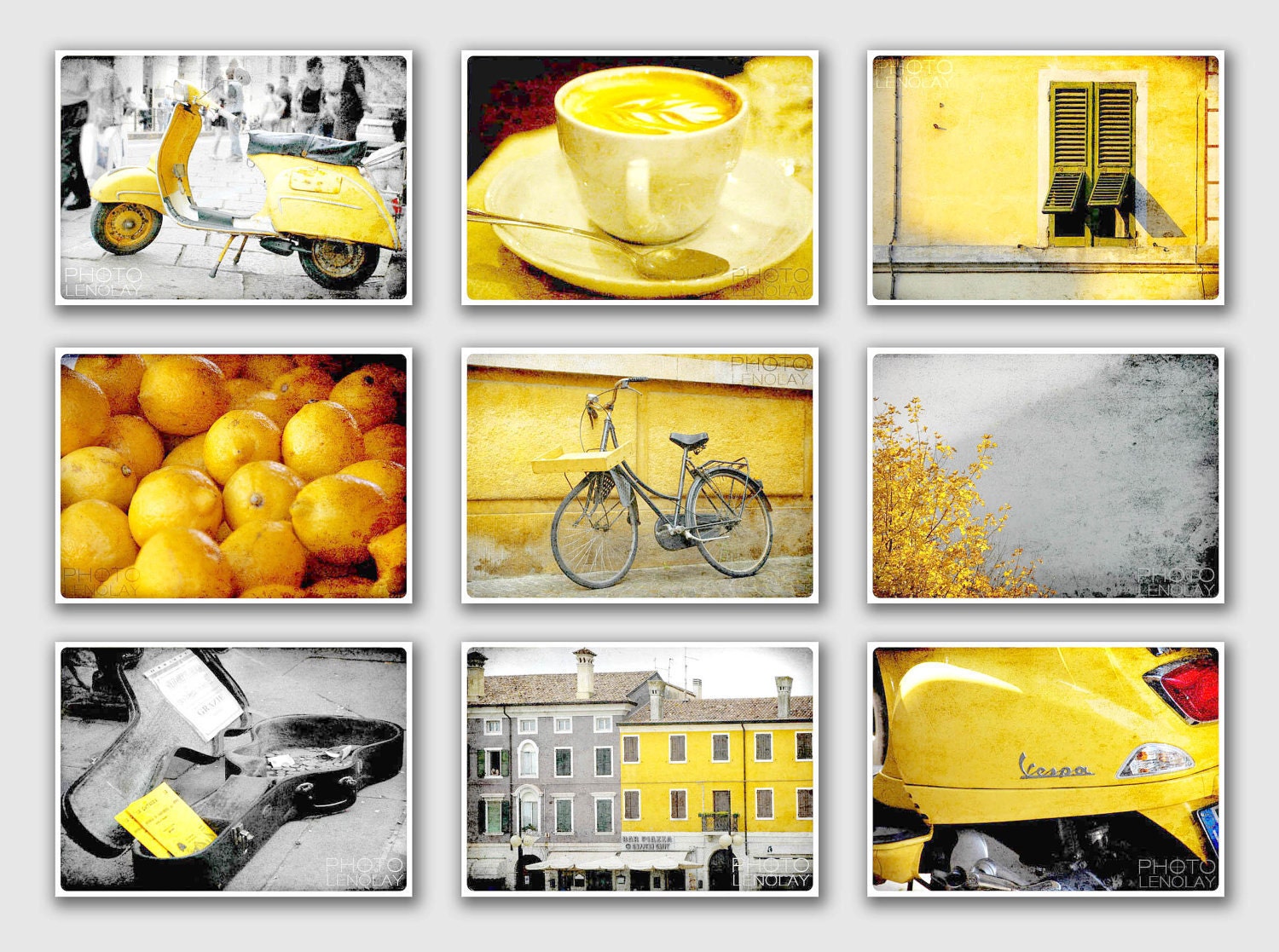 Italy Photography collection - Fine Art Photography - Yellow photography - print, home decor, yellow, vespa, wall decor, italy photography