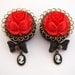 1 3/16 inch 30mm  Dark Romantic Plugs For Stretched Ears - Ocean Seashell Avant Garde