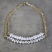 White Freshwater Pearl & Silver Pyrite 14k Gold Filled Double Bracelet