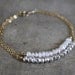 White Freshwater Pearl & Silver Pyrite 14k Gold Filled Double Bracelet