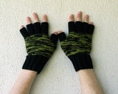 Mens Fingerless Gloves mittens Gift For Boyfriend, Husband, Dad - Black Brown Green. Etsy Dudes.