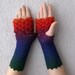 Fingerless gloves - Rainbow multicolored Winter Accessories.