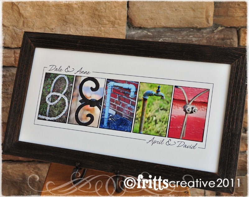 Last Name Sign  Alphabet Photography Color Photo Letters 10x20 Print Unframed