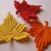 Crocheted Maple Leaves in Red, Orange and Yellow