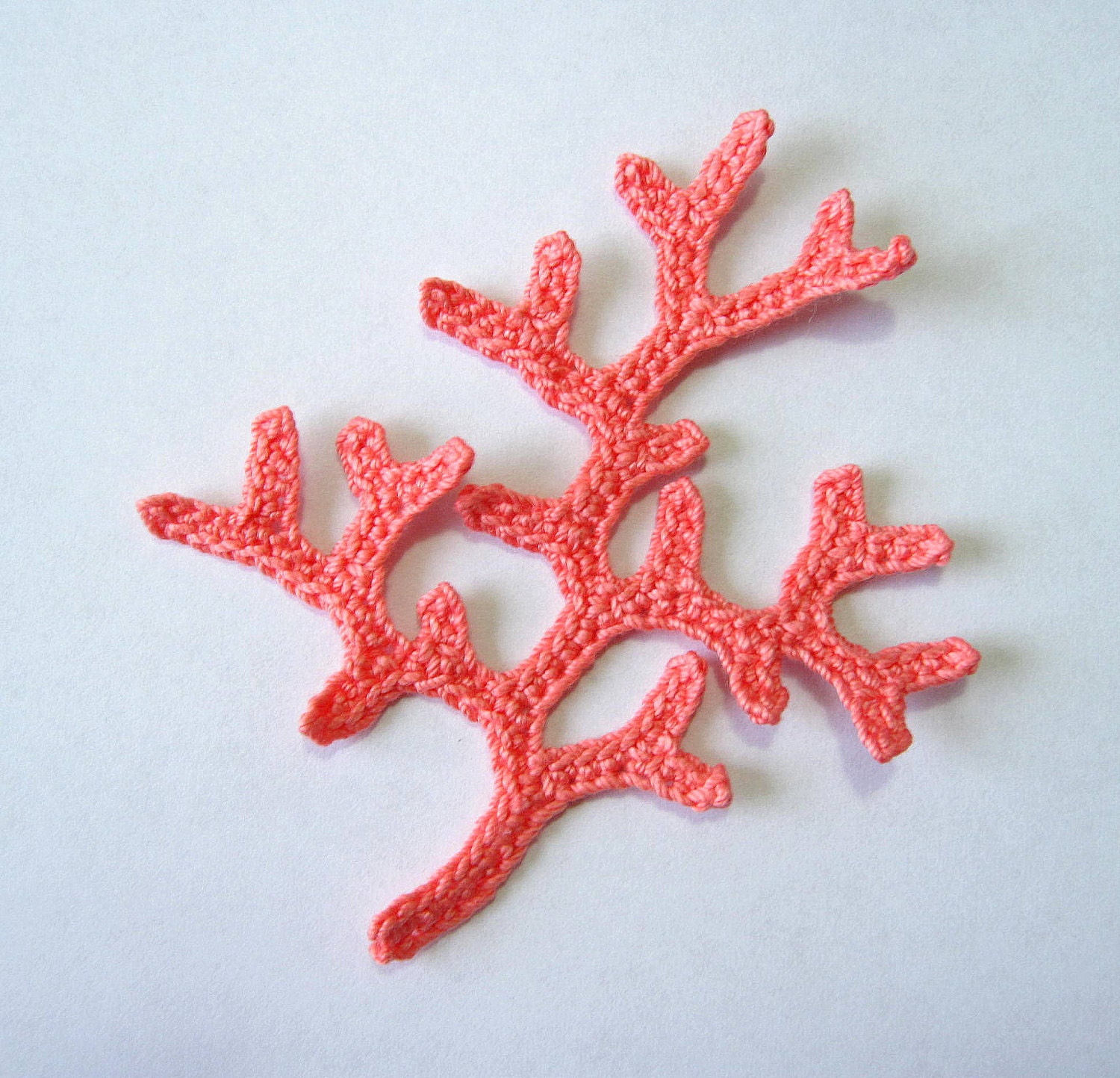 Crochet Coral Branch Applique