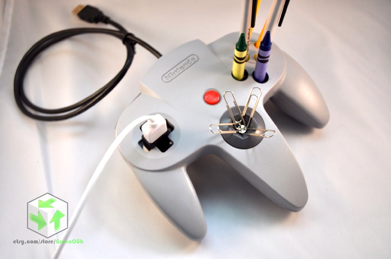 Upcycled Nintendo 64 Controller Desk-Mate w/ USB Extension