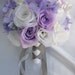 17 Pieces Package Silk Flower Wedding Decoration Bridal Bouquet WHITE LAVENDER "Lily Of Angeles"