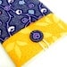 Kindle Fire Cover Case, eReader Padded Sleeve - Orange, navy blue and purple floral fabric