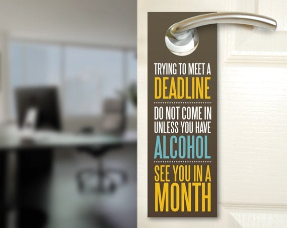 Funny Office Door Hangers