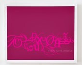16x20 ALPHABET print : Palette No. 37 pink magenta