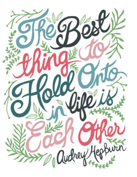 11x14-in Audrey Hepburn Quote Illustration Print