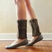 Knit Leg Warmers / Boot Cuffs Liners - Pemberley Brown Tweed - Choose Your Color - Half-Pint - Lit Knits