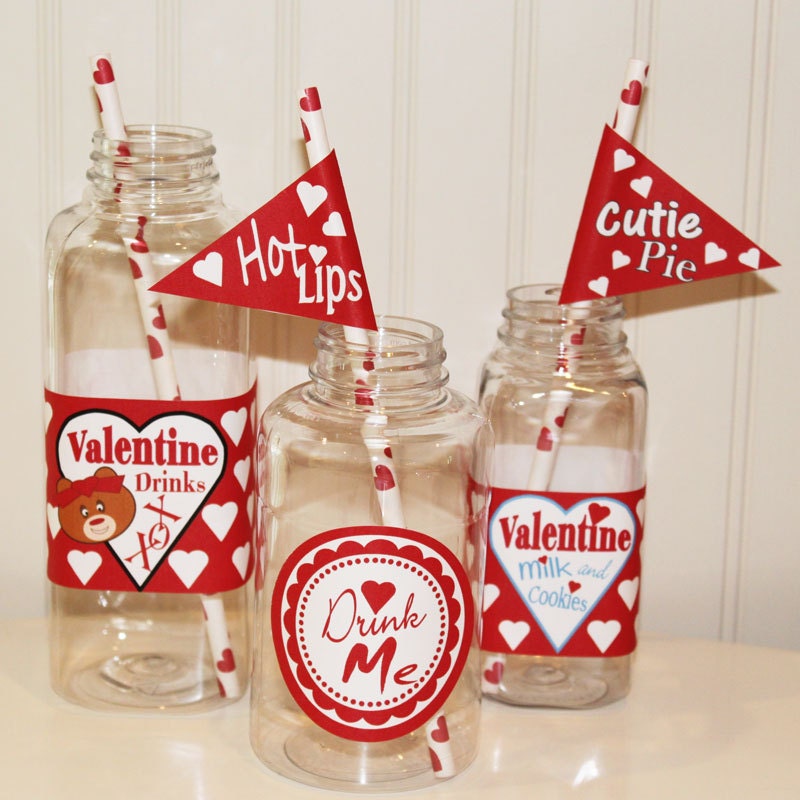 75 PINK HEART Paper Straws, Valentines Day, Drinking Straws, Party, Birthday, Weddind, Made In USA