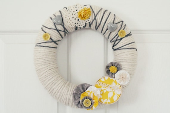 Yellow Heart Wreath