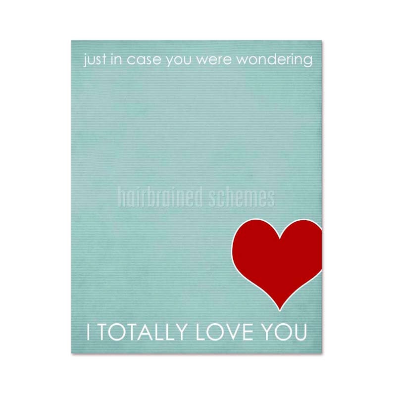 Typographic Poster - Love Print Valentines Day Decor Art - Art for Bedroom - Digital Art Typography Blue Red