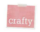 Crafty Digital Art Poster Print - Simple Modern Crafter Poster - Mother's Day Craft Room - Distressed Pink Coral Peach Easter Pastel