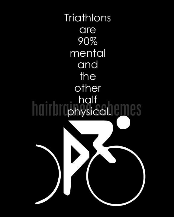 Triathlon Art Typoraphy Poster Print - Mental Game - Exercise Athlete Digital Art Black