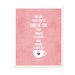 Tea Poster - A Cup of Tea and a Long Book CS Lewis Quote Art Print Typographic Poster