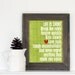 Life is Short original digital print with green & white leaves background - 8x10 Gifts Under 25