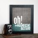 Magnificent Bastard Fathers Day Gift Charcoal Gray and Teal Blue- Silly Funny Quote Modern Print Grey Teal Blue - For Him