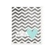 Each Beat of My Heart - Love Wedding Nursery Gray Grey Chevron Gold Yellow Heart - Love Art PrintValentines Day