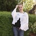White Summer Cardigan/ Hand Knit White Bolero/ Bridal Lace Shrug/ Wedding Shrug/ Wedding Bolero/ Vest/ Cruise Fashion by Solandia