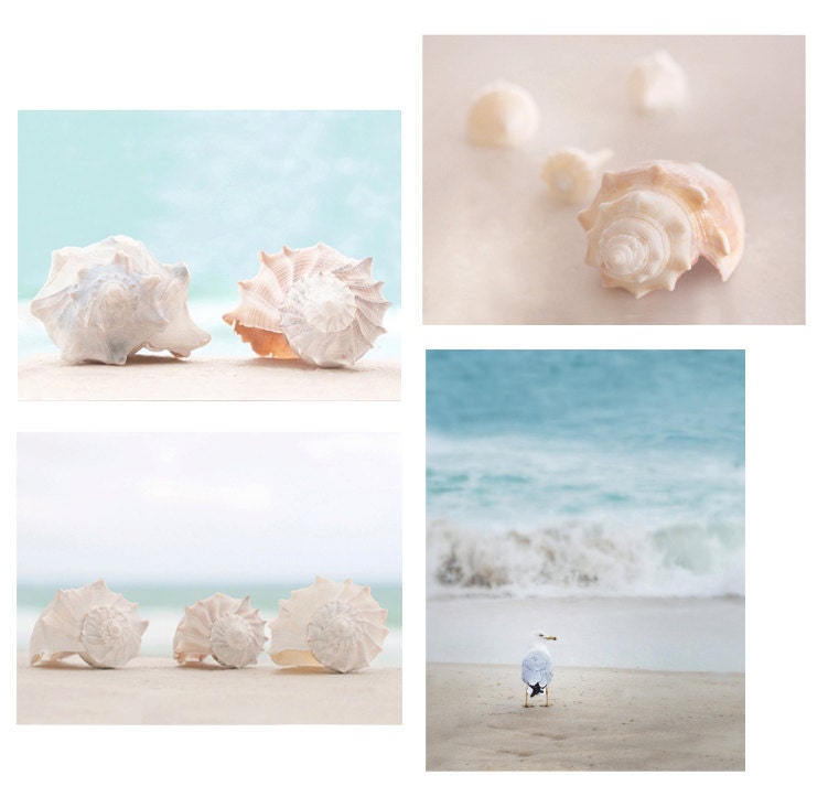 Beach Greeting Cards - Mix & Match, ocean, seagull, coast, shore, shells, seashells, sand, blue, premium paper, photographyblack friday