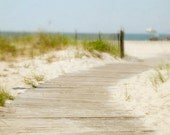 Beach Path Photo, Sand, Seagrass, Cape May, Jersey Shore, umbrella, sky, blue, ocean, weathered, beach cottage decor, beige, 123team