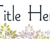 Pre Made Etsy Banner Shop Set - Forest Flora