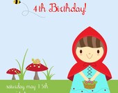 Little Red Riding Hood Invitation - DIGITAL - DIY Il_170x135