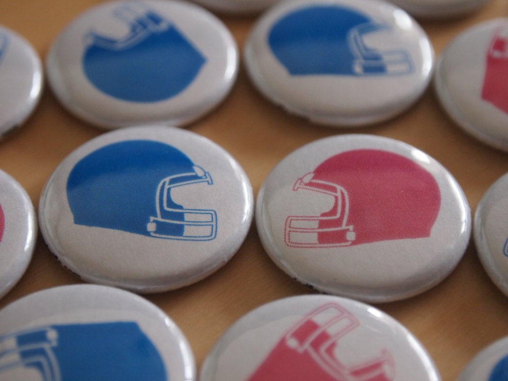 20 Gender Reveal Party Favors Sports Football Themed Baby Shower Pinback Buttons Il_170x135