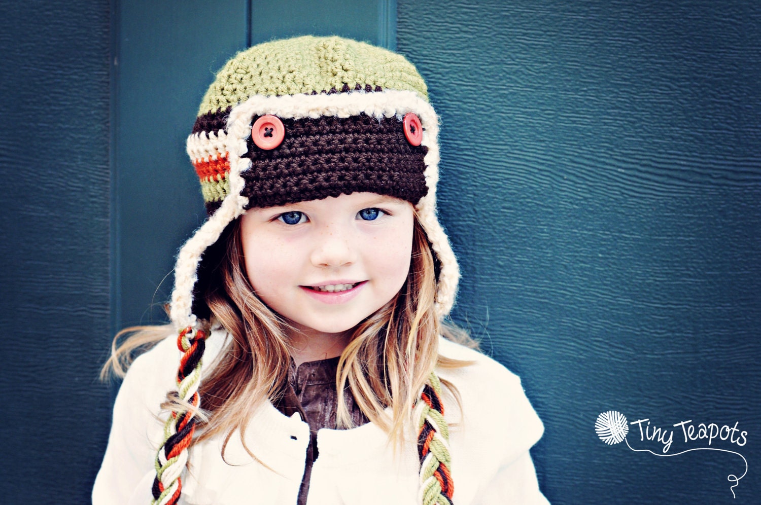Boys Hat, Girls Hat, Striped Aviator Hat, Bomber Hat