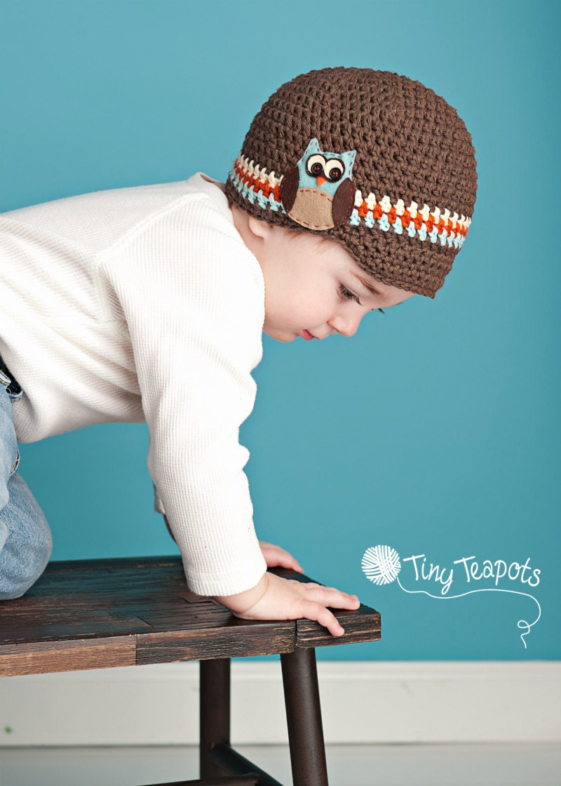 Boy Hat, Owl Visor Beanie, Owl Newsboy Hat