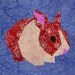 Rabbit paper pieced quilt block pattern PDF