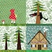 Little red Riding Hood Set of 4 paper pieced quilt block patterns PDF