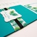 Pocketfold Wedding Invitation Suite, Peacock Feather- Sample