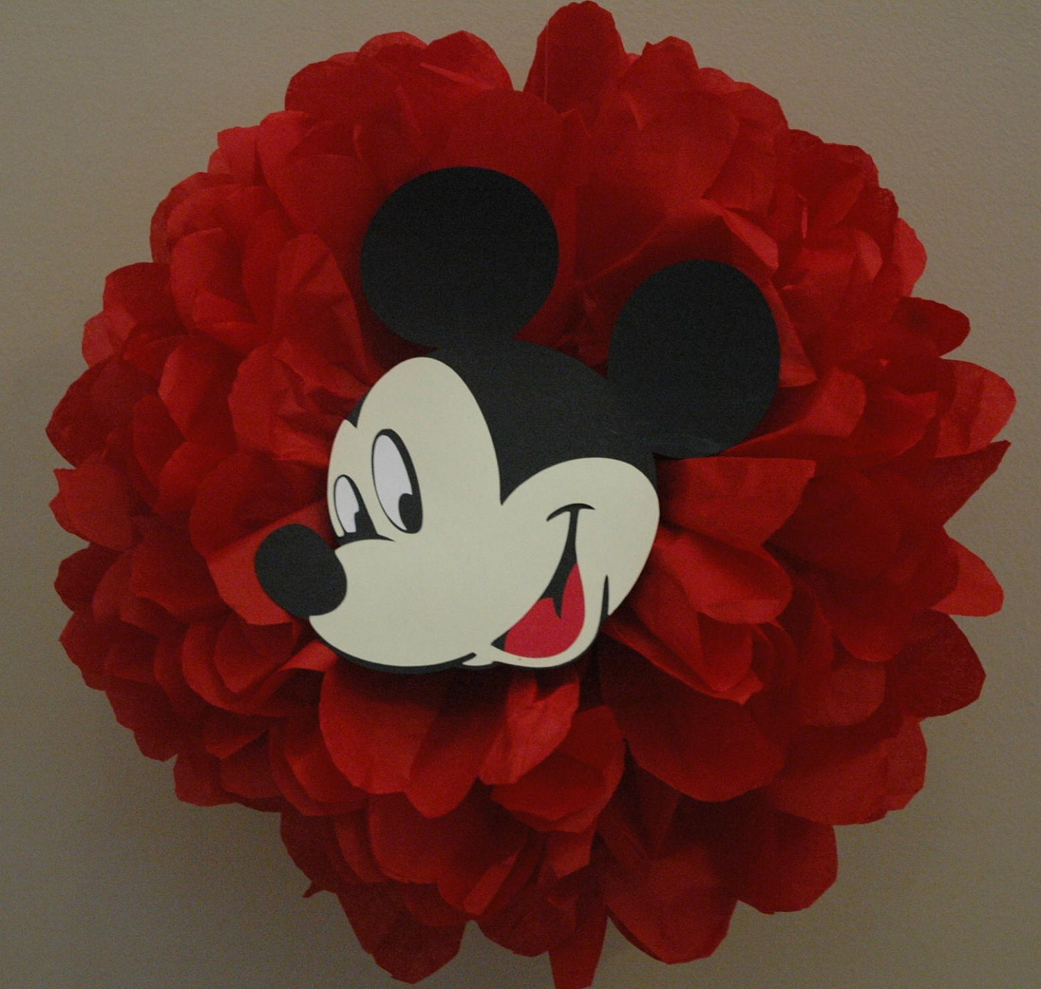 Disney Mickey Mouse - tissue pom pom - Birthday/ Shower decoration