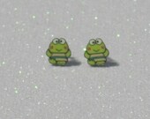 Teeny Tiny Keroppi Frog Stud Earrings
