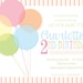 Balloon Birthday Party Invitation