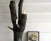 Natural Tree Trunk Candelabra - The Candle-log-ra - MADE TO ORDER - Rustic, Natural, Eco Home Decor, Woodland Forest