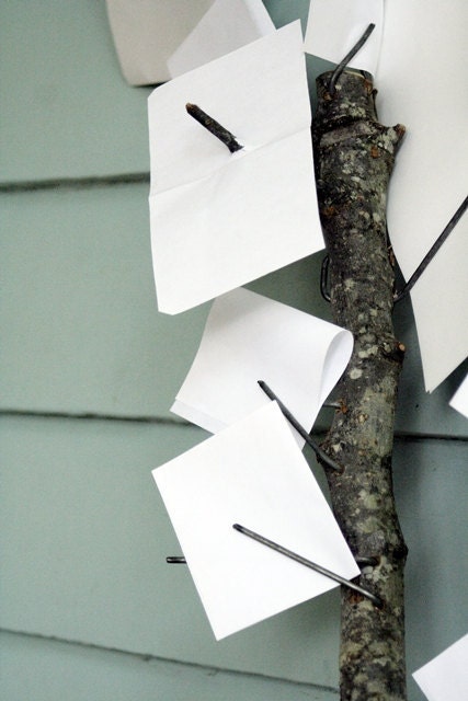 Rustic Tree Limb Display Stand - The Tree of Ideas - For All Your Scraps of Inspiration, Unique Desktop Organizer, Wedding Table Decor