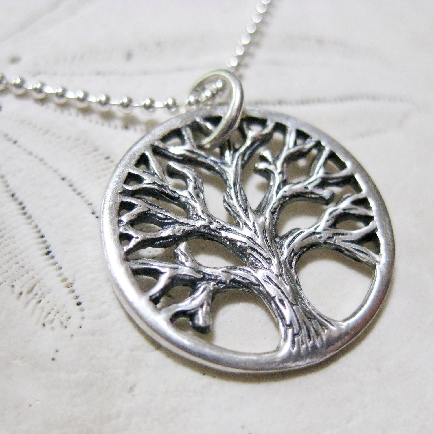 Tree of Life Necklace - Family Tree Jewelry - Sterling Silver Tree Charm