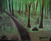 The Road Less Traveled original acrylic landscape painting